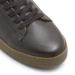 Black & Brown Leather Cup Sole Sneakers