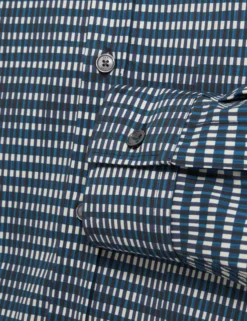 Blurred Check Cotton Long Sleeve Shirt