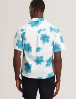 Bold Floral Seersucker Short Sleeve Shirt