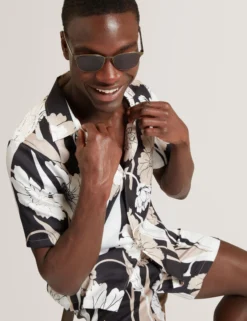 Botanical Print Short Sleeve Resort Shirt