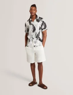 Botanical Print Short Sleeve Resort Shirt