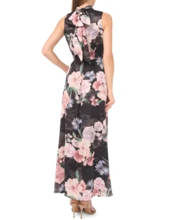 Bow Tie Sleeveless Maxi Dress
