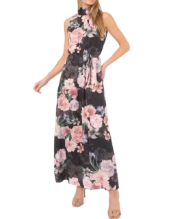 Bow Tie Sleeveless Maxi Dress