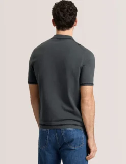 BUTTON FRONT SWEATER POLO