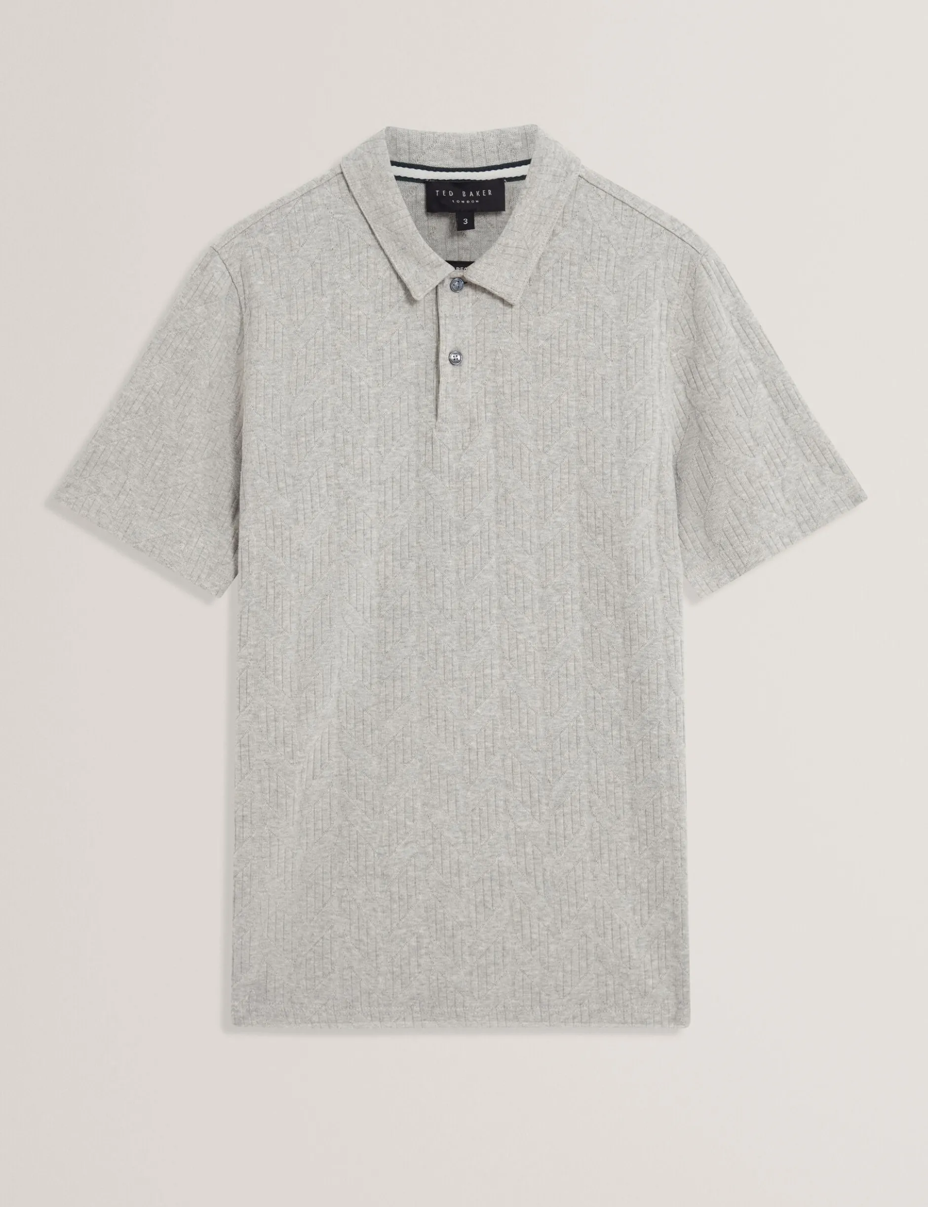 Cable Texture Cotton Blend Polo