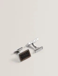 Carbon Cufflink And Tie Clip Set