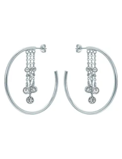Cascade Hoop Crystal Earrings