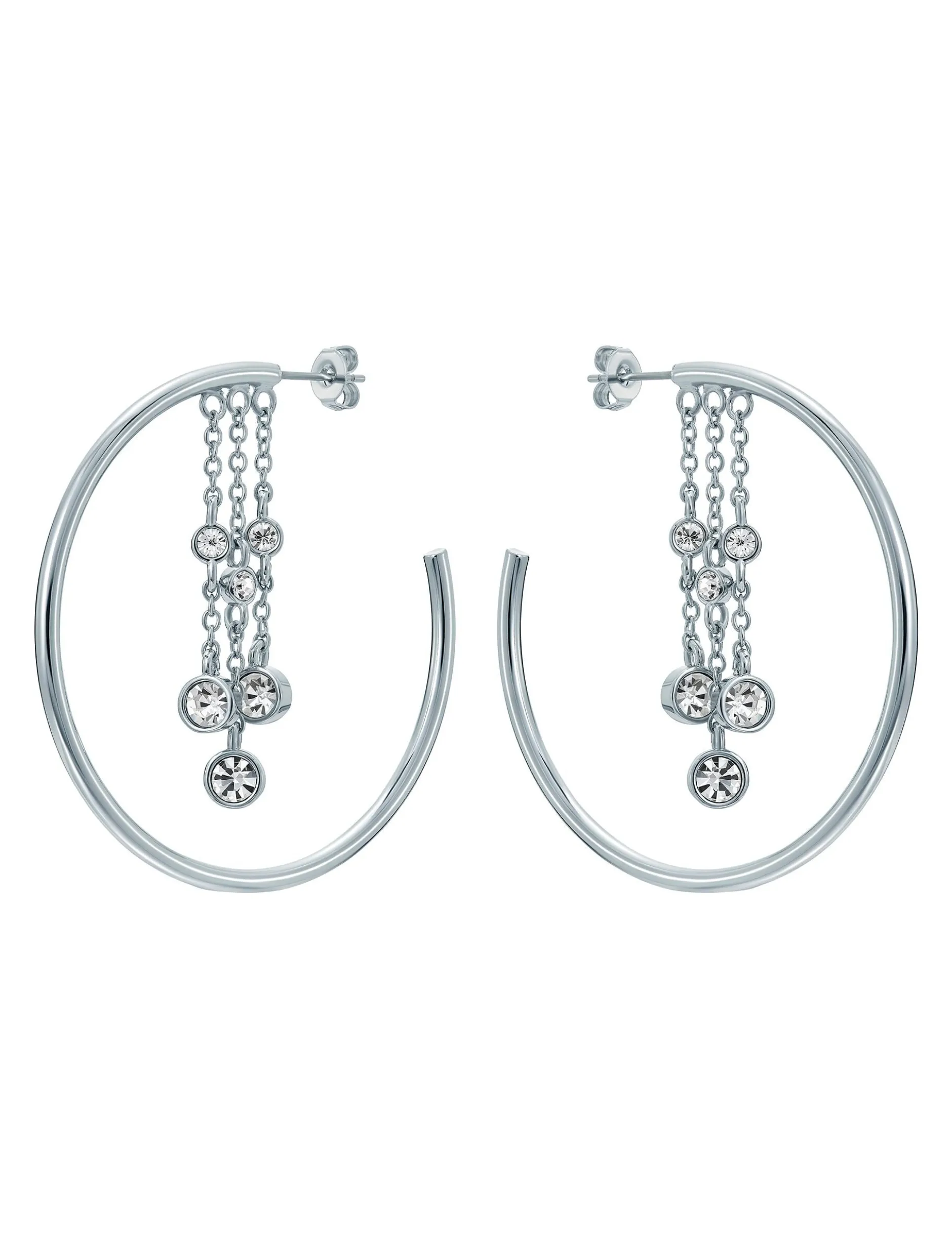 Cascade Hoop Crystal Earrings