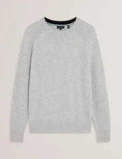Cashmere Cable Detail Crew Neck Jumper