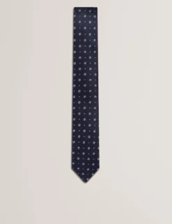 Circle Geometric Print Silk Tie