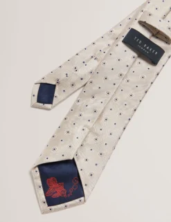 Circle Geometric Print Silk Tie