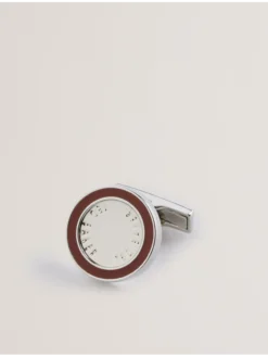 Colour Border Round Cufflinks