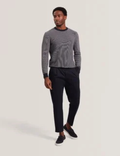 Contrast Stitch Knit Cotton Polo Shirt