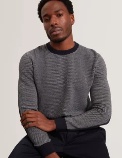 Contrast Stitch Knit Cotton Polo Shirt