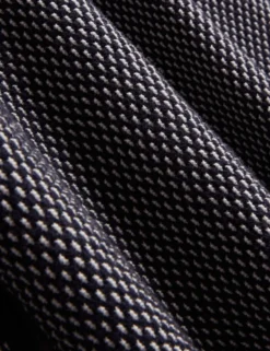 Contrast Stitch Knit Cotton Polo Shirt