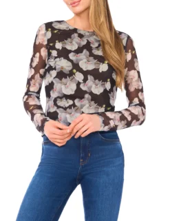 Crew Neck Long Sleeve Top