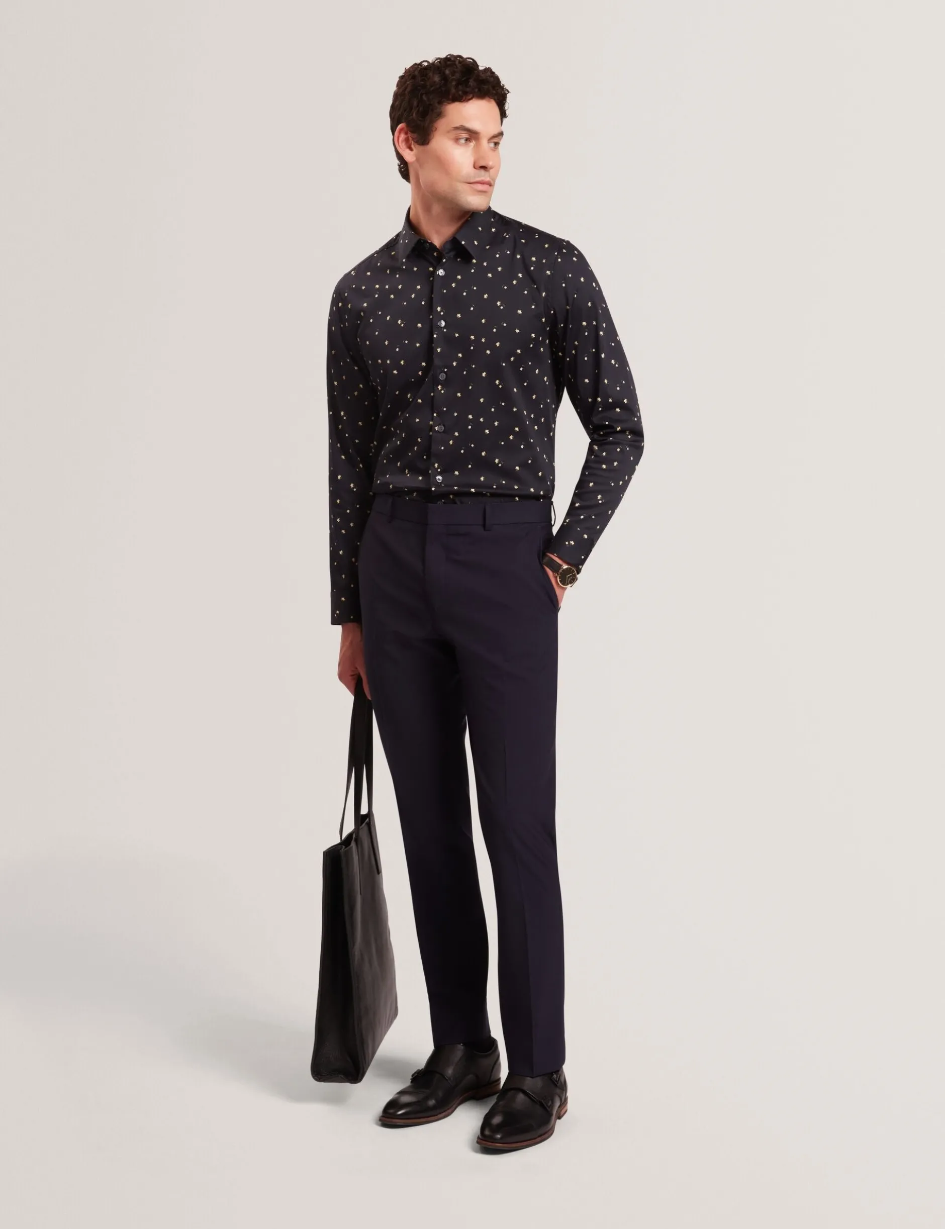 Ditsy Blooms Slim Long Sleeve Shirt