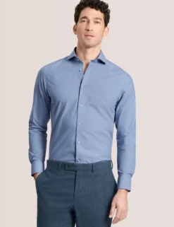 Dobby Stretch Cotton Slim Fit Shirt