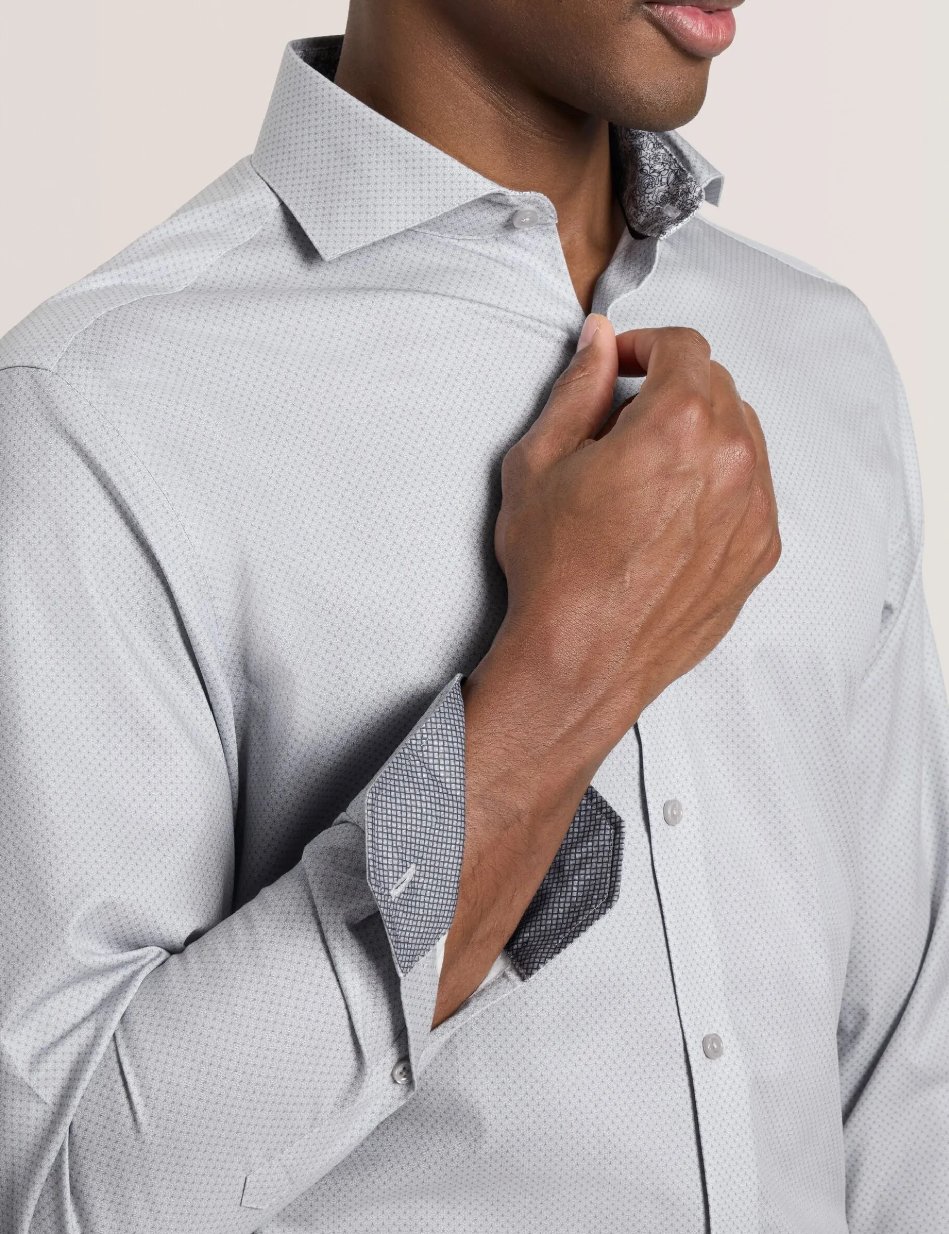 Dobby Stretch Cotton Slim Fit Shirt