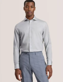 Dobby Stretch Cotton Slim Fit Shirt