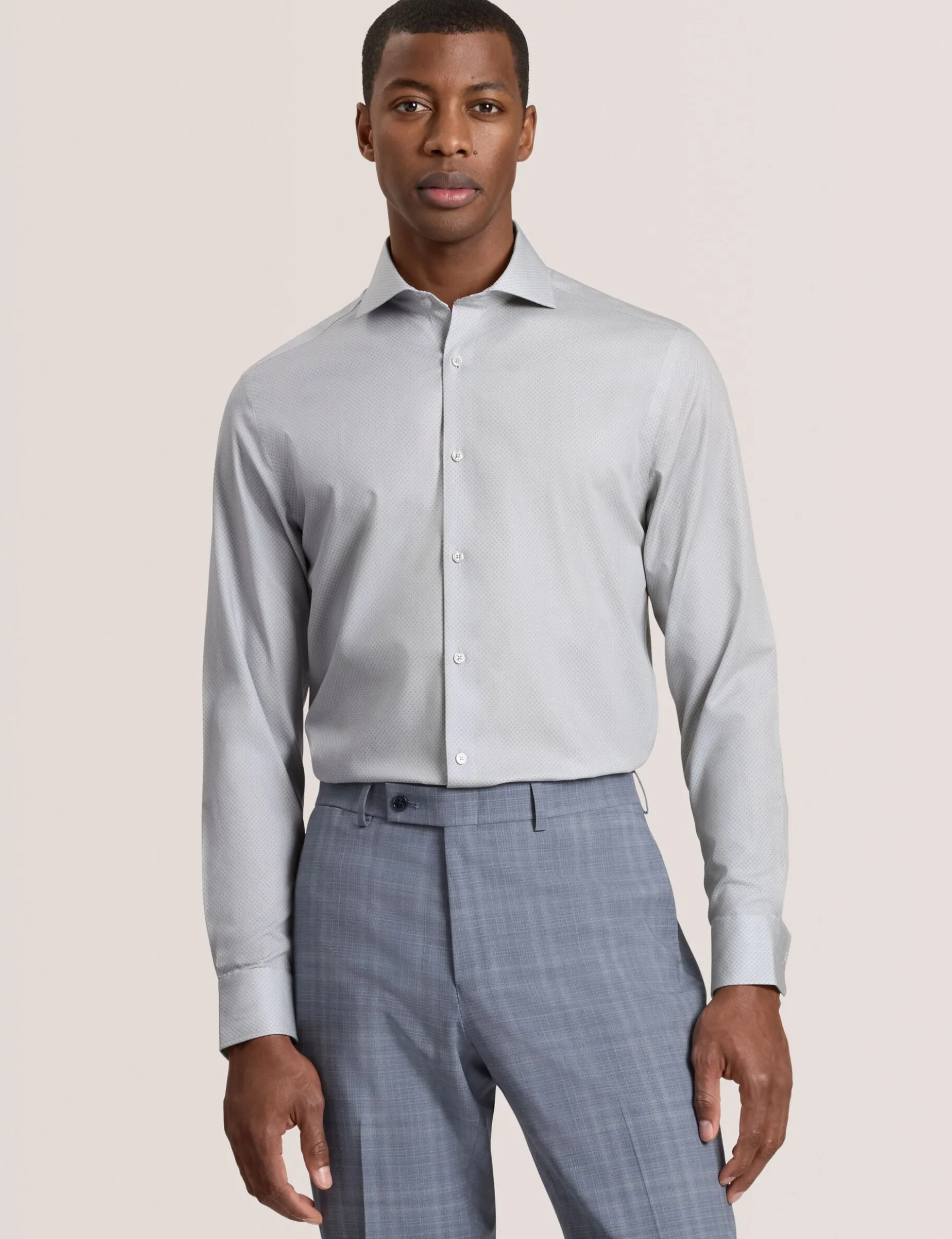 Dobby Stretch Cotton Slim Fit Shirt