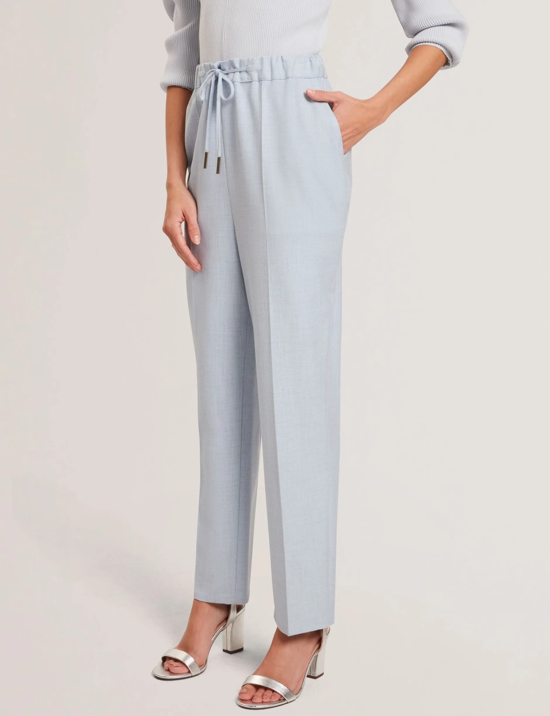 Elastic Waist Tailored Woven Joggers