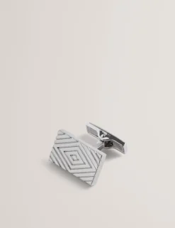 Engraved Diamond Pattern Cufflinks