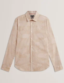 Faded Floral Cotton Long Sleeve Shirt