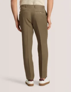 Flat Front Linen Suit Pant