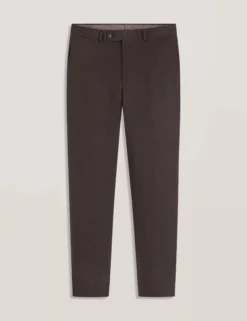 Flat Front Linen Suit Pant