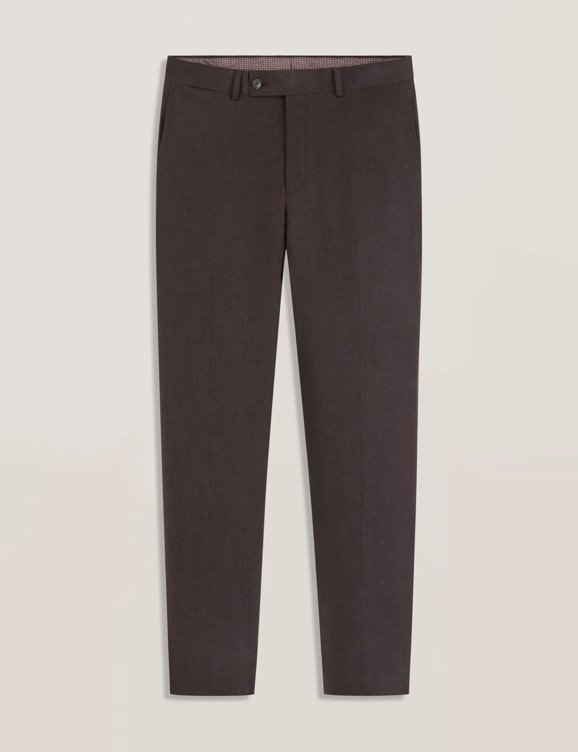 Flat Front Linen Suit Pant