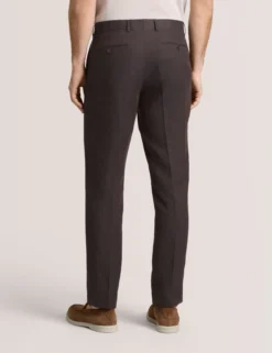 Flat Front Linen Suit Pant
