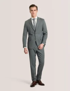 Flat Front Plaid Suit Pant
