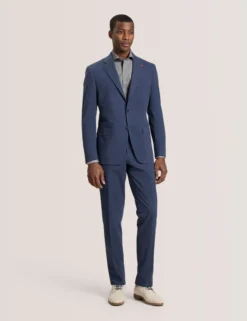 Flat Front Seersucker Suit Pant