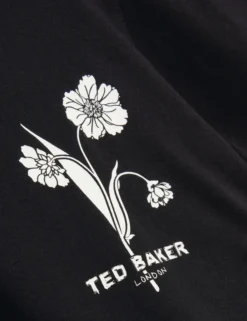 Floral Logo Graphic Cotton T-Shirt