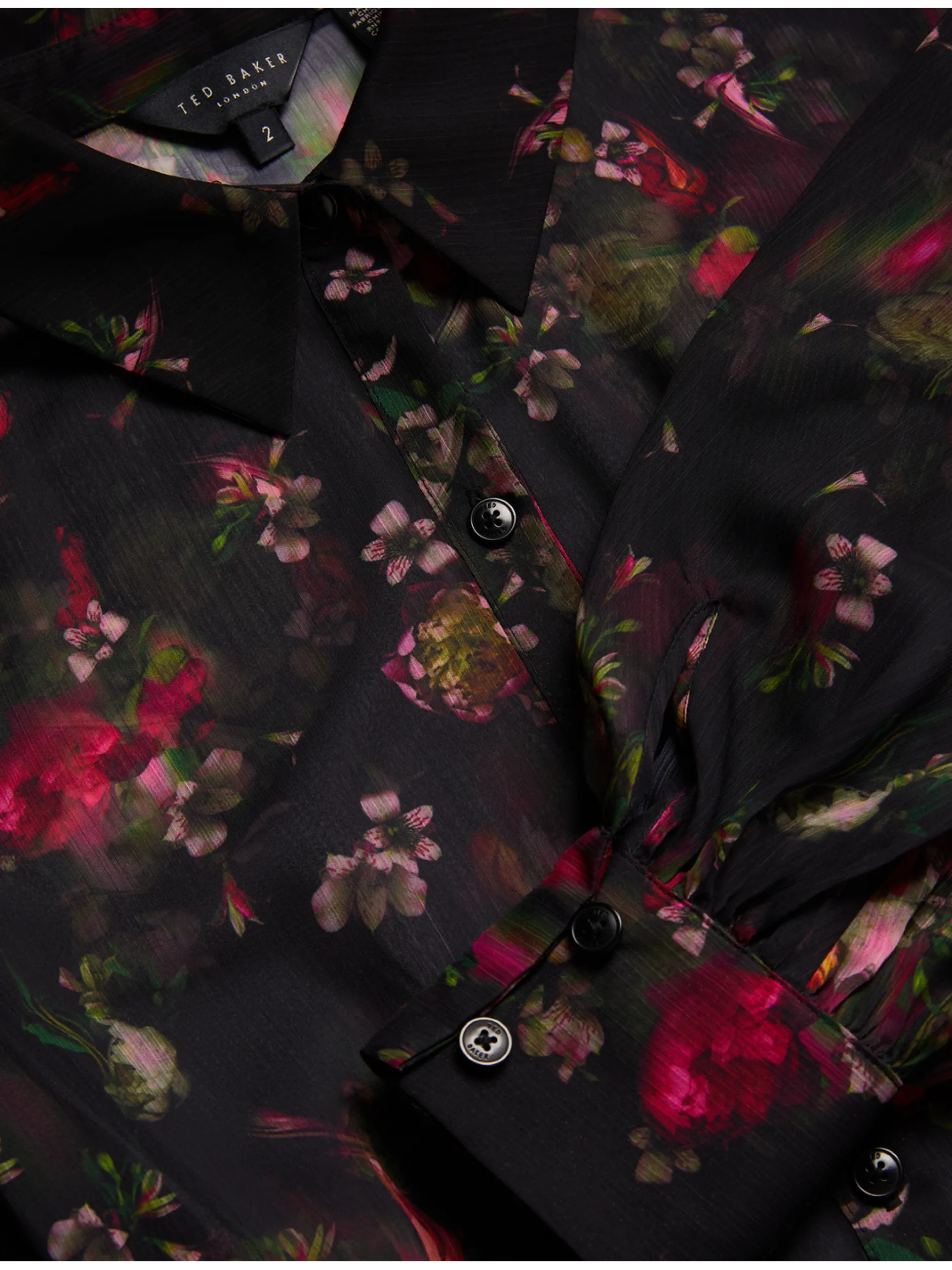 Floral Print Belted Mini Shirt Dress