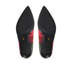 Floral Print Pointed Toe Heeled Pumps
