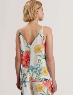 Floral Print Scoop Neck Sleeveless Top