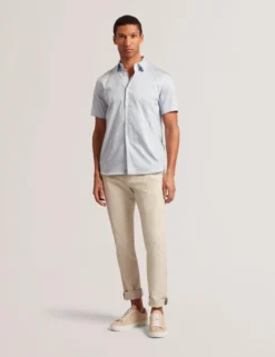 Geometric Print Pure Cotton Short Sleeve Shirt