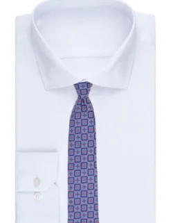 Geometric Tile Print Silk Tie