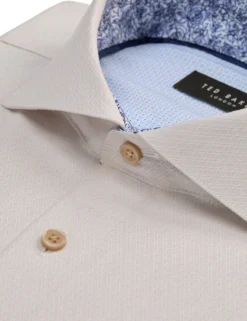 Geo Texture Stretch Cotton Slim Fit Shirt
