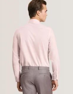 Geo Texture Stretch Cotton Slim Fit Shirt