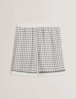 Geo Tile Print Relaxed Pull-On Shorts
