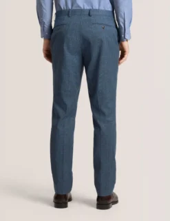 Glen Check Cotton Blend Suit Pants