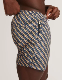 Goldfish Geometric Print Swim Shorts