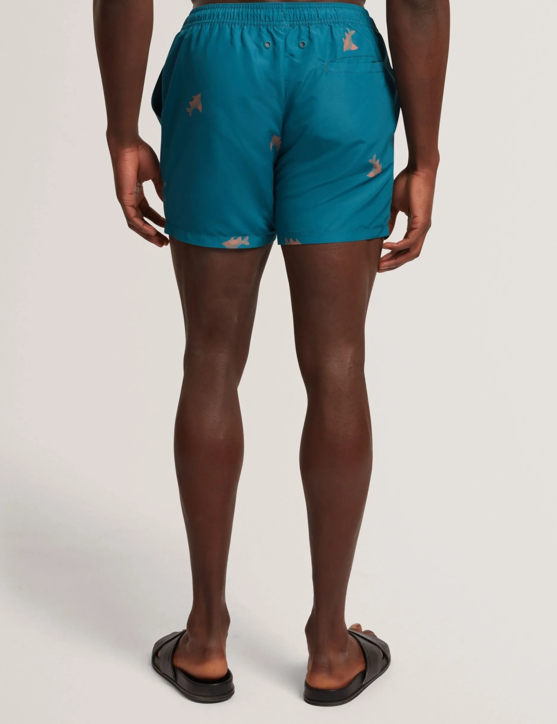 Goldfish Print Drawstring Swim Shorts