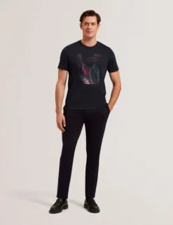 Graphic Print Crew Neck Cotton T-Shirt