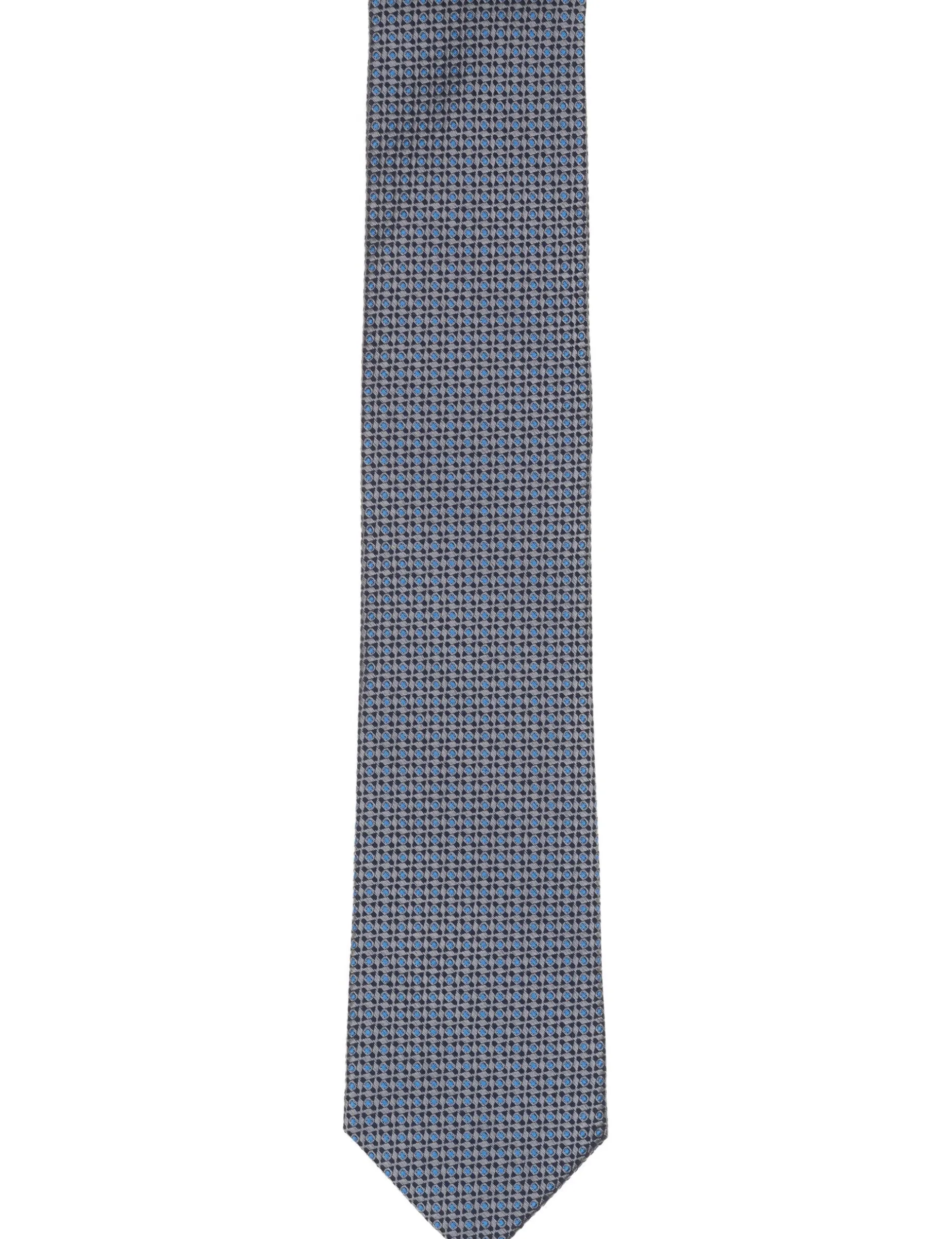 Grid Dot Silk Tie