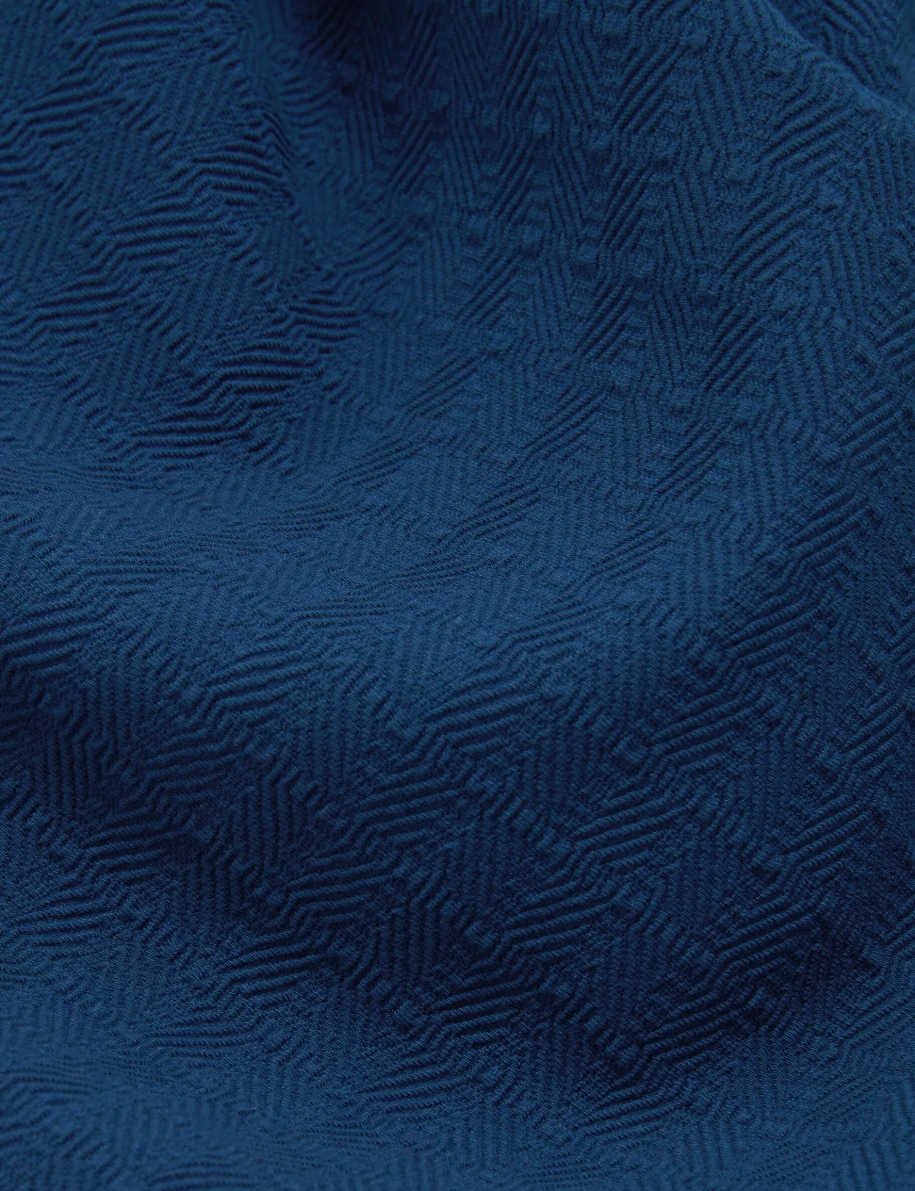 Grid Texture Woven Short Sleeve Polo