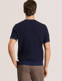 Herringbone Knit Short Sleeve Top